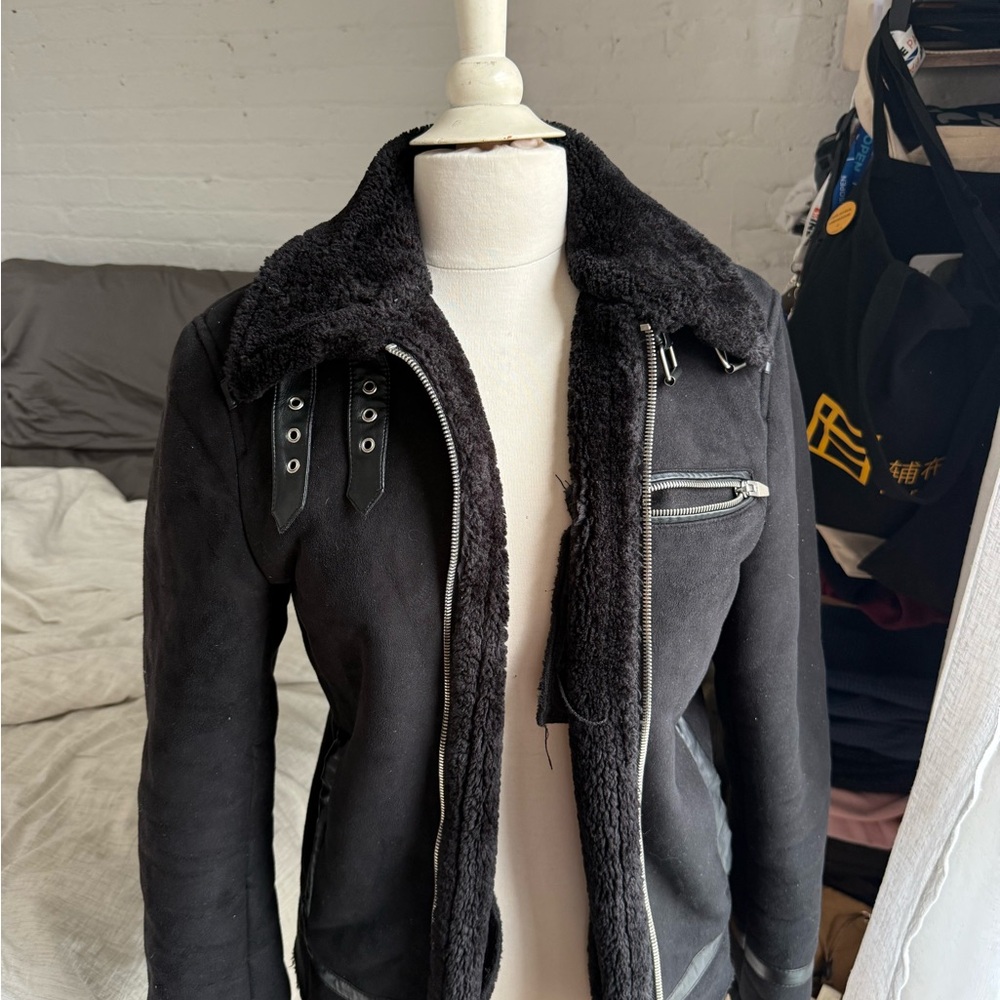 Men’s Black Shearling Jacket